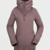 Volcom Tower Fleece Hoodie – Rosewood -Surf Snow Style Shop H4152304 ROS F 1188x1584 crop center